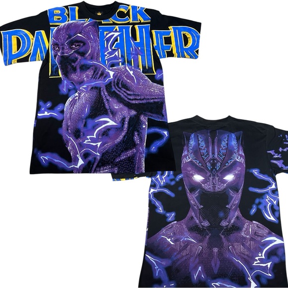 Black Panther AOP Marvel Modern Boot Tee - Picture 1 of 6